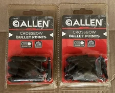 Allen Crossbow Bullet Points 11/32" 125g Lot of 2 (10-Pack) (20-Tips Total) (G32