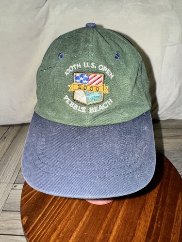 US Open Pebble Beach 2000 Vntage Golf Hat Cap Blue A… - Gem