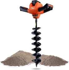 SuperHandy 6" x 30" Steel Bit Electric Powered Earth Auger Post Hole Digger