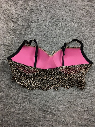 Victoria's Secret Laced Bralette Womens Size Large Underwire Cheetah Print - Picture 6 of 12