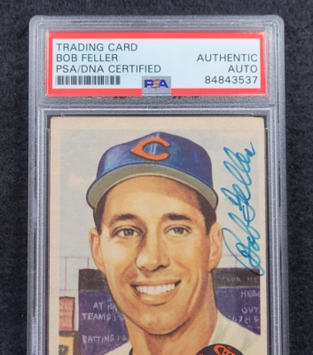 autograph on a rare baseball card Rare 1961 HANK AARON Signed Topps Baseball Card-HOF-BRAVES-PSA 2-9 Auto