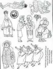 Unmounted Rubber Stamp Plate, Unmounted/Uncut Pink Rubber Stamps