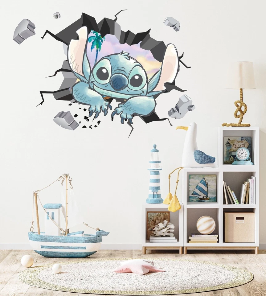 Stitch Popular Characters Room Decorations Removable Vinyl Wall Stickers Decal - Image 4 of 4