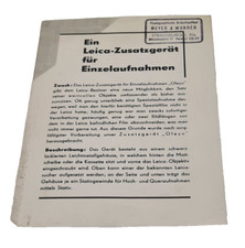 LEICA LEITZ Oleyo Zusatzgerät Bedienungs-Anleitung Manual Instructions 270/22