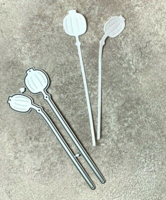 Stanzschablone/ Cutting dies Mohnkapseln poppy getrocknet duo, 1,5x10 cm, 2-tlg.