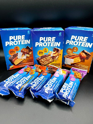 48 ASSORTED FLAVOR! +CARAMEL CHURRO!  PURE PROTEIN -20g Bars - Gluten Free