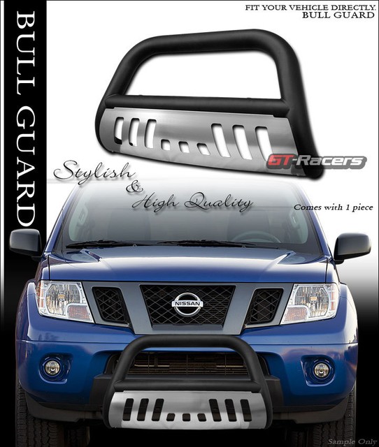 Fits 20002004 Nissan Xterra Classic Bull Bar Matte Black W/Aluminum