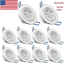 4/10PC 3w/5w LED Downlight Dimmable Spotlight Panel Light Ceiling Light 110V