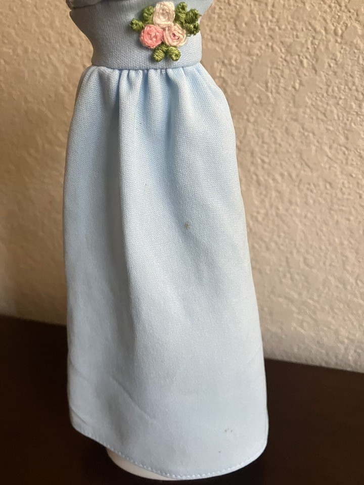 Vintage *Barbie* Baby Blue Gown w/ Floral Lace Top, Bridesmaid Dress eBay