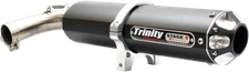 TRINITY RACING Stage 5 Slip On Mufflers Black Single TR-4158S-BK