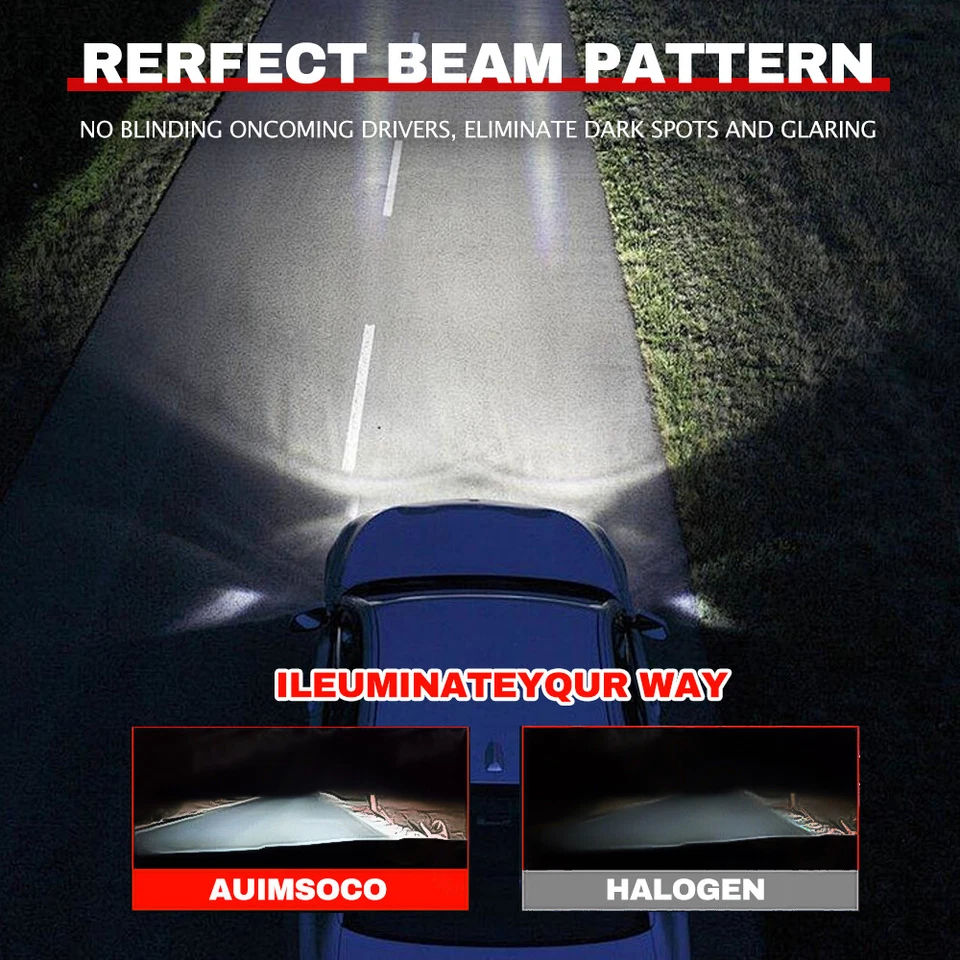 10000K 9006 9005 LED Headlight KIT Combo Bulbs High Low Beam Super Bright White Foto 4 de 4