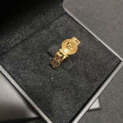 【Versace】Medusa square ring Used VERSACE Medusa Square Ring for Women Size JP #11 / US