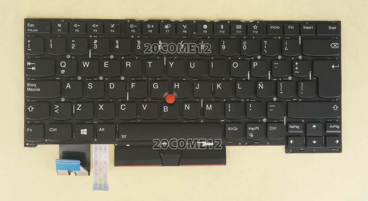 For Lenovo Thinkpad T490s T495s Keyboard backlit no frame Latin