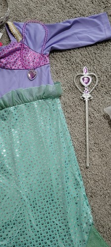 Little Girls Dress Sequin Mermaid Costume Size 140 (7-10) Years - Picture 5 of 8