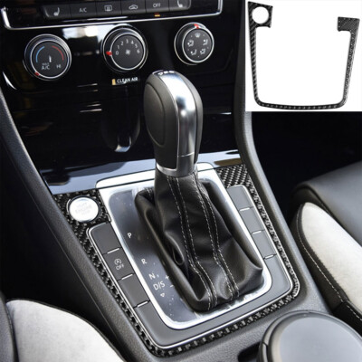 For VW Golf7 GTI MK7 2014-19 Carbon Fiber Gear Shift panel Interior Sticker Trim