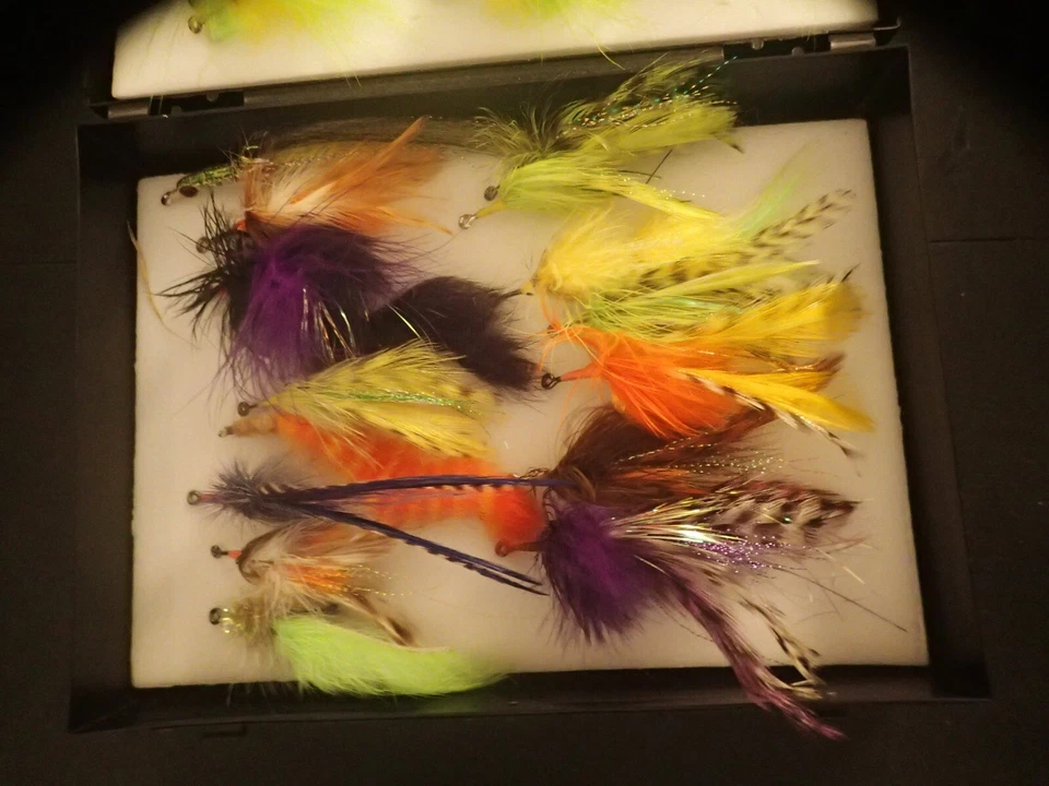 Billy Pate Tibor x30 flats pez hueso moscas atadas por Pat Ford estuche de madera con certificado de autenticidad Foto 4 de 4