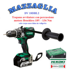 HIKOKI/HITACHI DV 18DBL2 TRAPANO AVVITATORE CON PERCUSSIONE BRUSHLESS 136 Nm