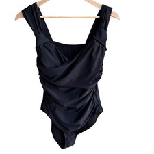 Swimsuits For All Women  s Black Flattering One Piece Bathing Suit Plus Size 16