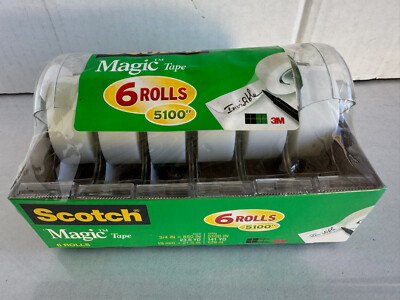 3M Scotch Magic Tape, ¾'' x 850'', 6 Pack