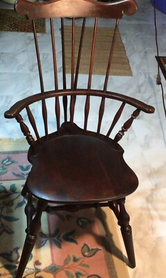 みちこは Windsor arm chair antique Windsor arm chair with rush seat – 86 Vintage