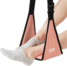 Airplane Footrest No Feet Clashing Support Design Portable Foot Hammock Peach