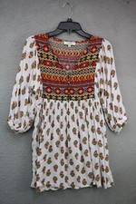 Umgee Dolman Sleeve V Neck Mini Dress/Tunic-Size Small-BOHO-Southwestern