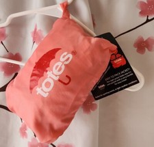 Nwt New With Tags Women's Totes Pack It Packable Rain Coat Peachy Pink Size S
