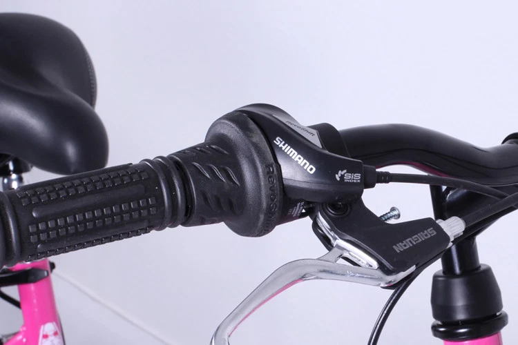 24 ZOLL MÄDCHENFAHRRAD SHIMANO 21GANG 24" FAHRRAD PINK-WEISS MIT BELEUCHTUNG 605 - Bild 2 von 4