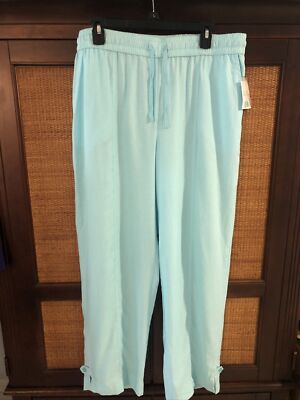 NWT! Women s Coral Bay (L) Mint Green Pants. Inseam 31 . MSRP $50.00. W22