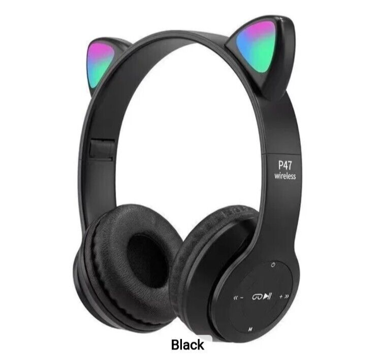 LED light Cat Ear Bluetooth Headphones Earphones /MIC for Kids BLACK FRIDAY DEAL