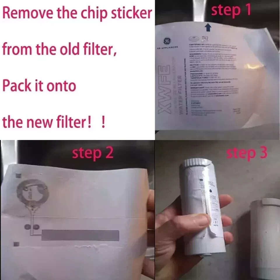 3 Pack GE XWFE Refrigerator Replacement Water Filter (Without Chip)USA