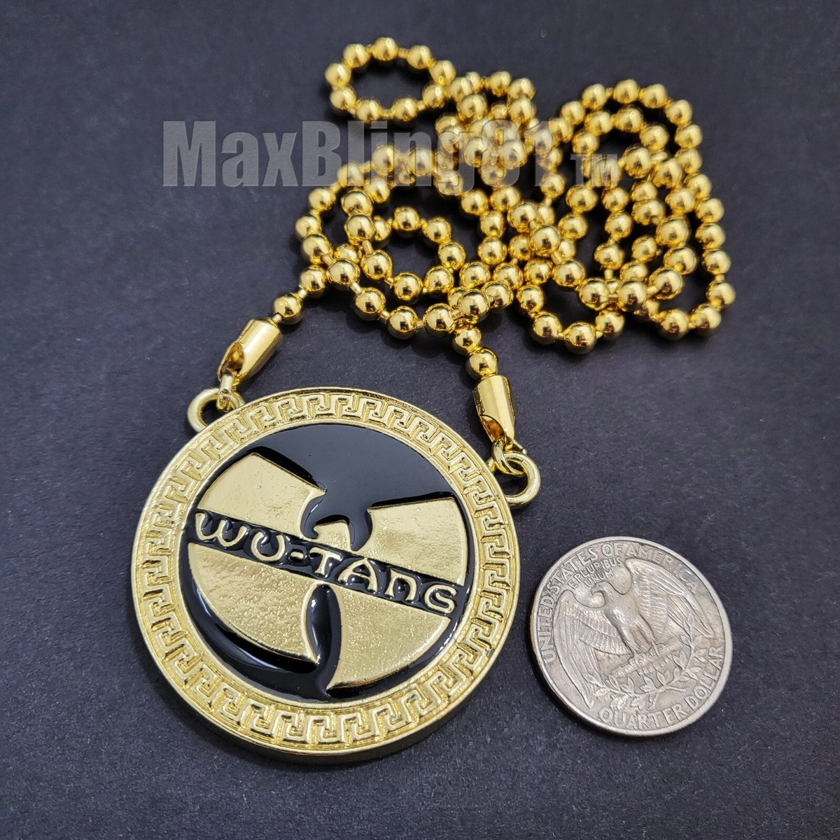 Hip Hop Jewelry Rapper WU TANG Medal Pendant & 5mm 30