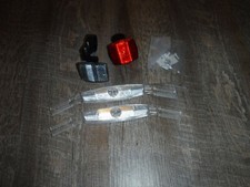 New Front Rear Post, Handlebar, Spoke Mounted Red Clear Bicycle Reflector Set