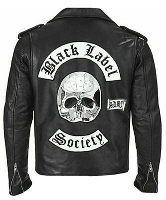 BLACK LABEL ライダース Zakk Wylde Black Label Society Men's Asymmetrical Black Biker