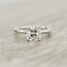 1.25Ct Cushion Cut Fancy Shape CZ Engagement Ring Solid 925 Sterling Silver
