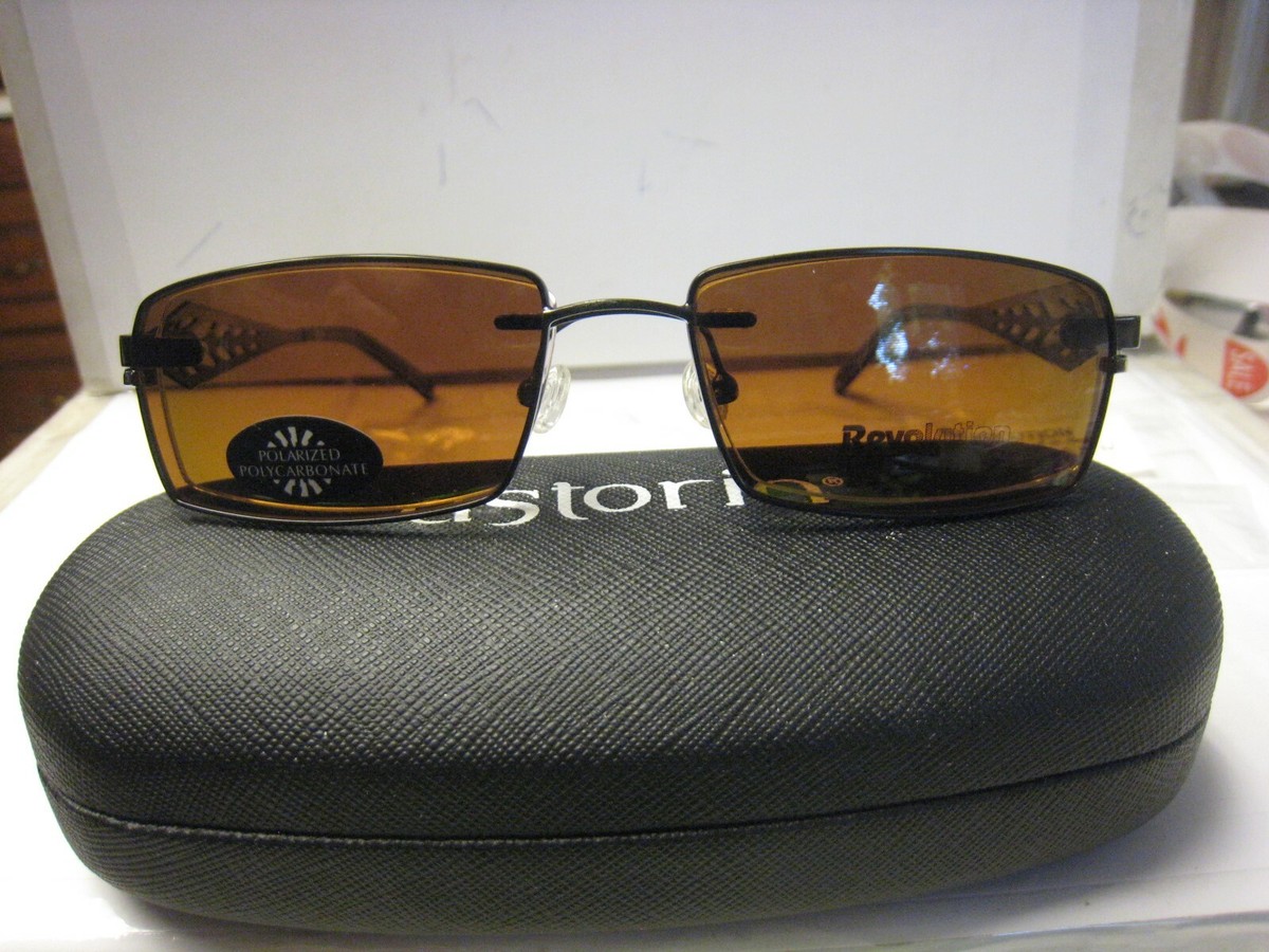Revolution Eyeglass Frame W/ Magnet sun shade REV703 VABN -AMB 52