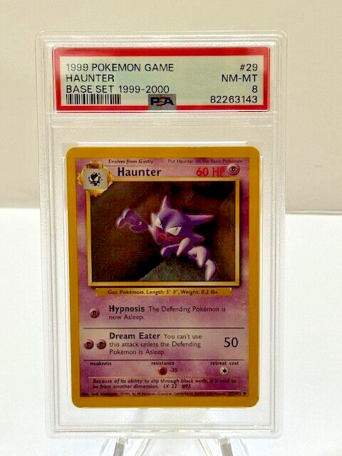 1999 Pokemon Game #29 Haunter Base Set PSA 8 NM-MT