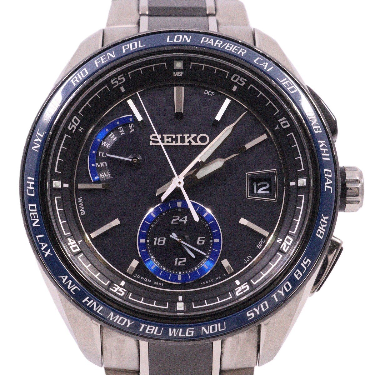 Seiko SAGA261 Brit Of Light Expert Solar Radio Men's Watch Titan Black 42mm