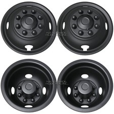 4 Chevy Gmc Truck 16 Black Dual Steel Wheel Simulators Dually Rim Liners Covers