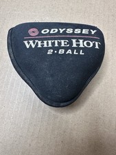 Odyssey White Hot 2-ball Putter Head Cover Black Mallet Golf Club Protector