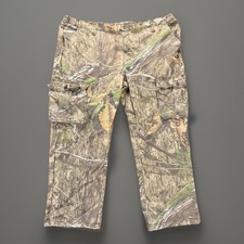 Mossy Oak XXL 44-46 Camo Cargo Pants Outdoor Hunting Workwear Drawstring Hem