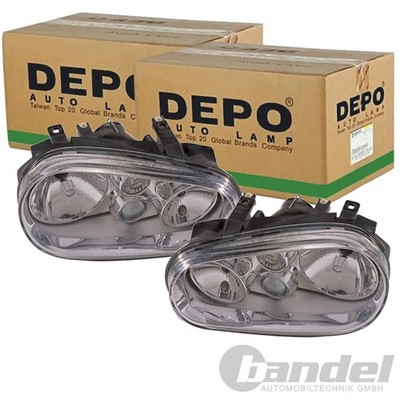 2x DEPO H7/H1/H3 SCHEINWERFER SATZ passend für VW GOLF LINKS+RECHTS
