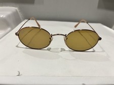 Ray-Ban Oval Gold Metal Frame Brown Glass Len...