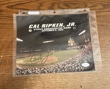 CAL RIPKEN JR. ORIOLES 2131ST  SIGNED AUTOGRAPHED 8X10 PHOTO JSA AUTHENTIC AUTO