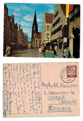 AK - Prinzipalmarkt Straßenszene, Münster, Deutschland POSTED