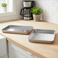 2-Pack Steel Baking Trays for Easy Bake Ultimate Oven - Kids' Baking Fun