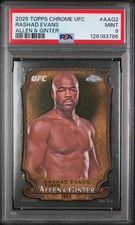2025 TOPPS CHROME UFC ALLEN & GINTER #AAG2 RASHAD EVANS PSA 9