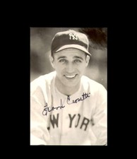 Frank Crosetti Signed Photograph Postcard New York Yankees Autograph