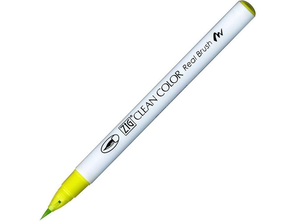 Zig Clean Color Real Brush Marker, Yellow Green,Art Pens & M