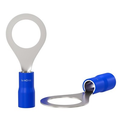25x Ringkabelschuh teilisoliert 1,5-2,5mm² Lochdurchmesser M8 Blau Ringzunge Kup